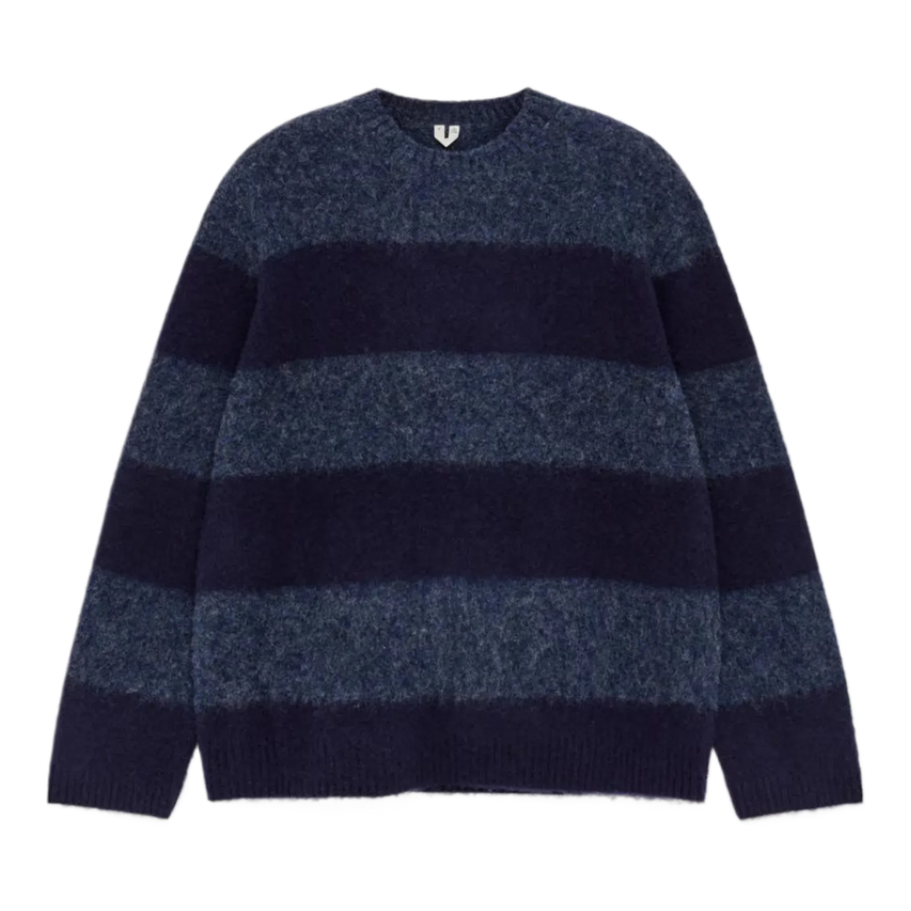 Wool Jumper Striped Grey/Blue