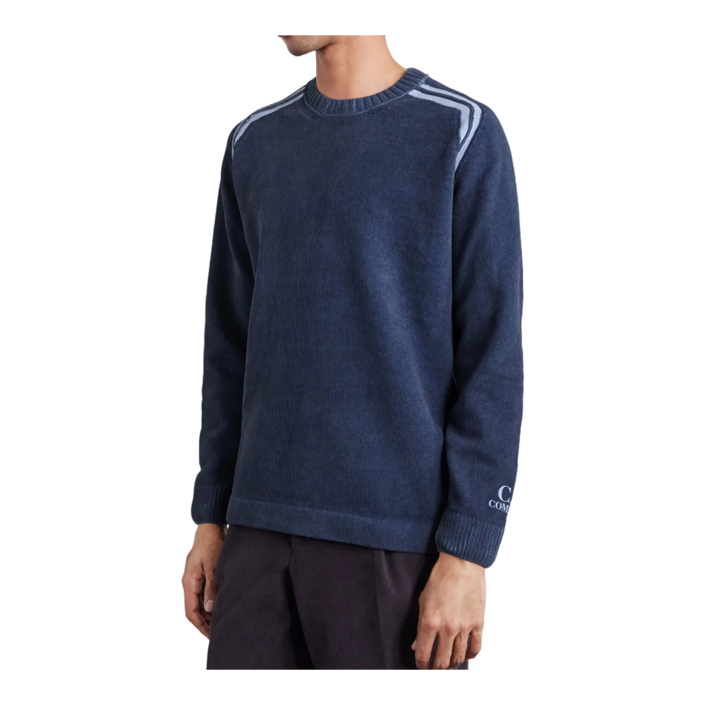 Striped Logo-Embroidered Cotton-Chenille Sweater