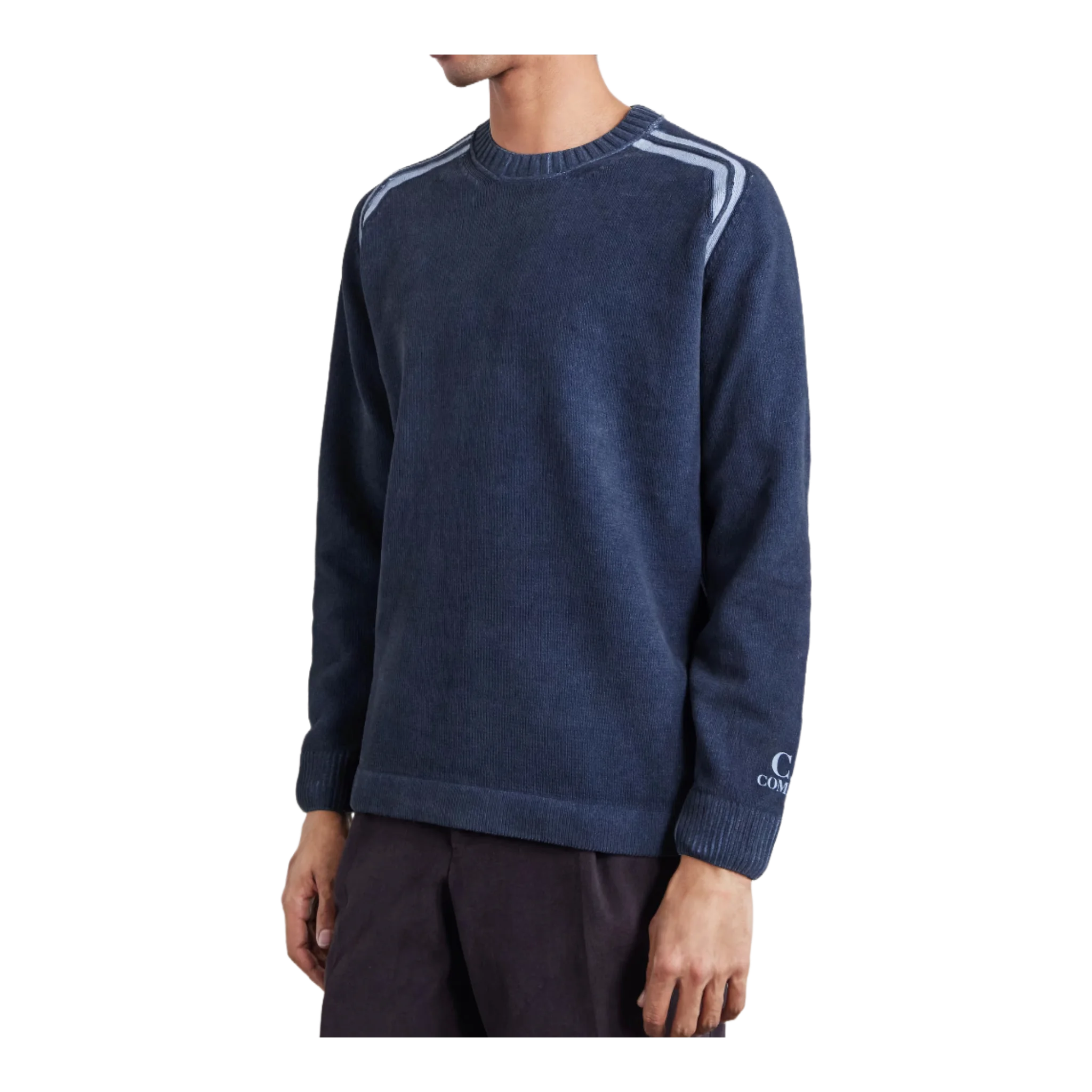 Striped Logo-Embroidered Cotton-Chenille Sweater