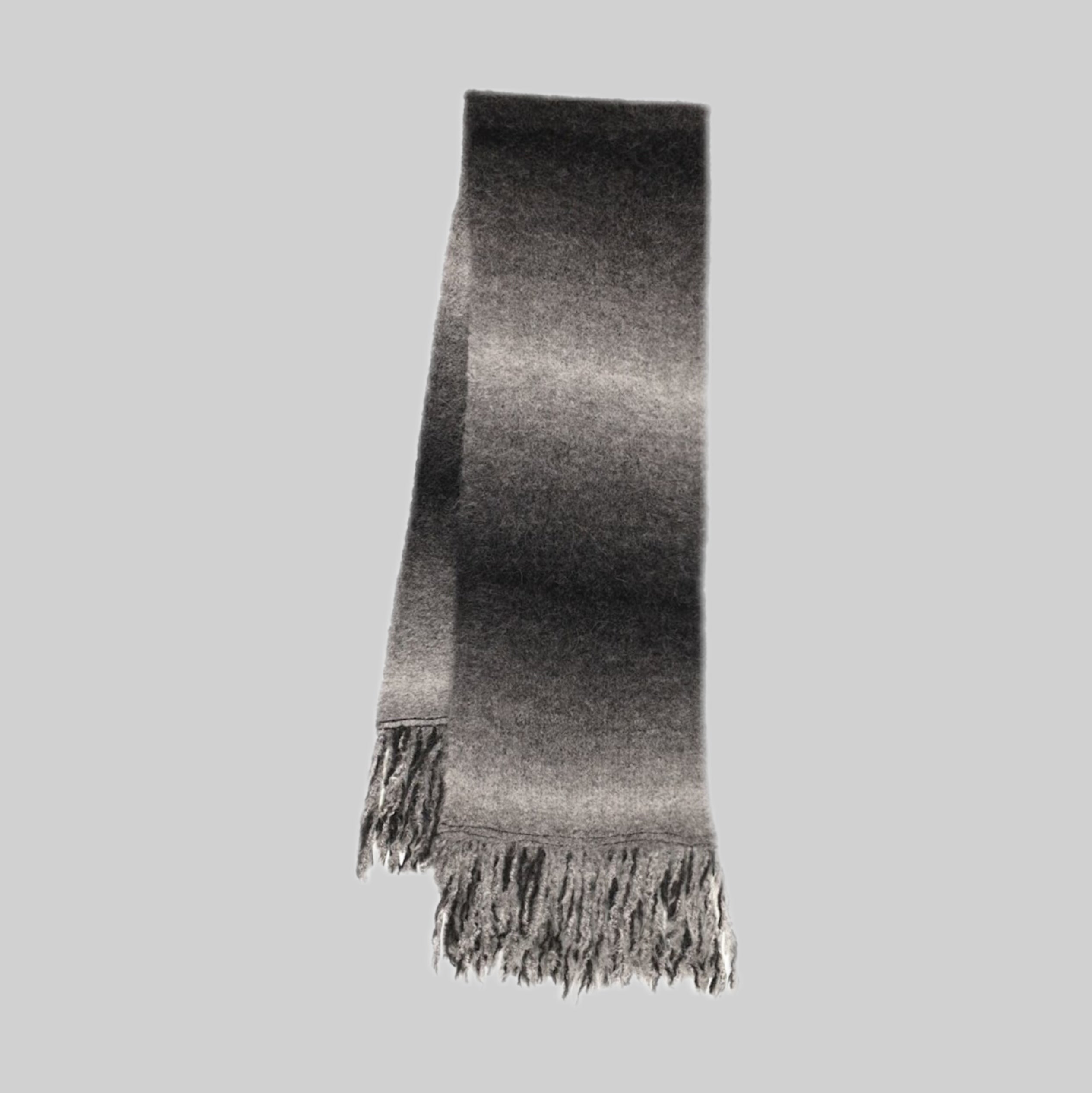 Ombre Alpaca Blend Scarf - Black