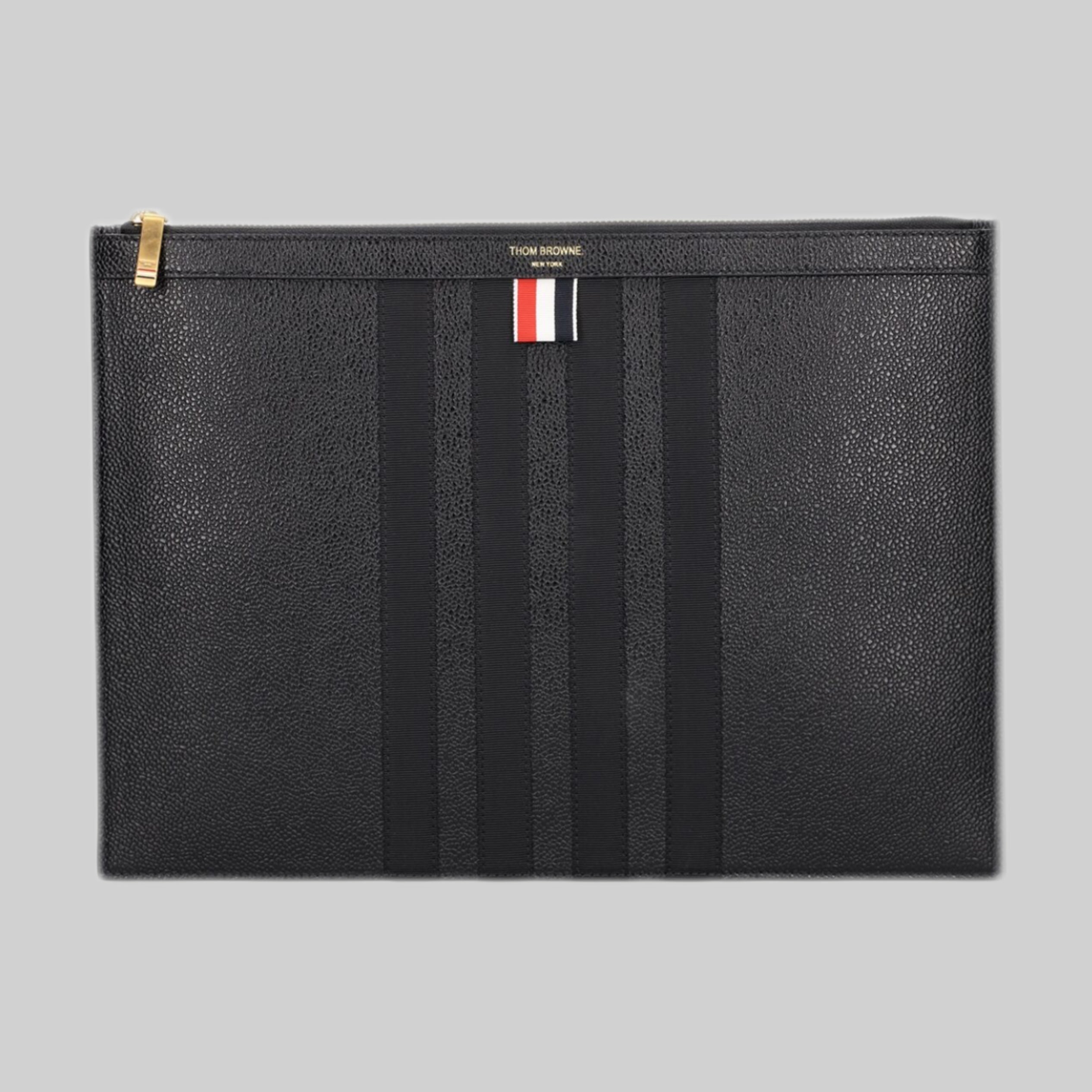 Medium Leather Document Holder - Black