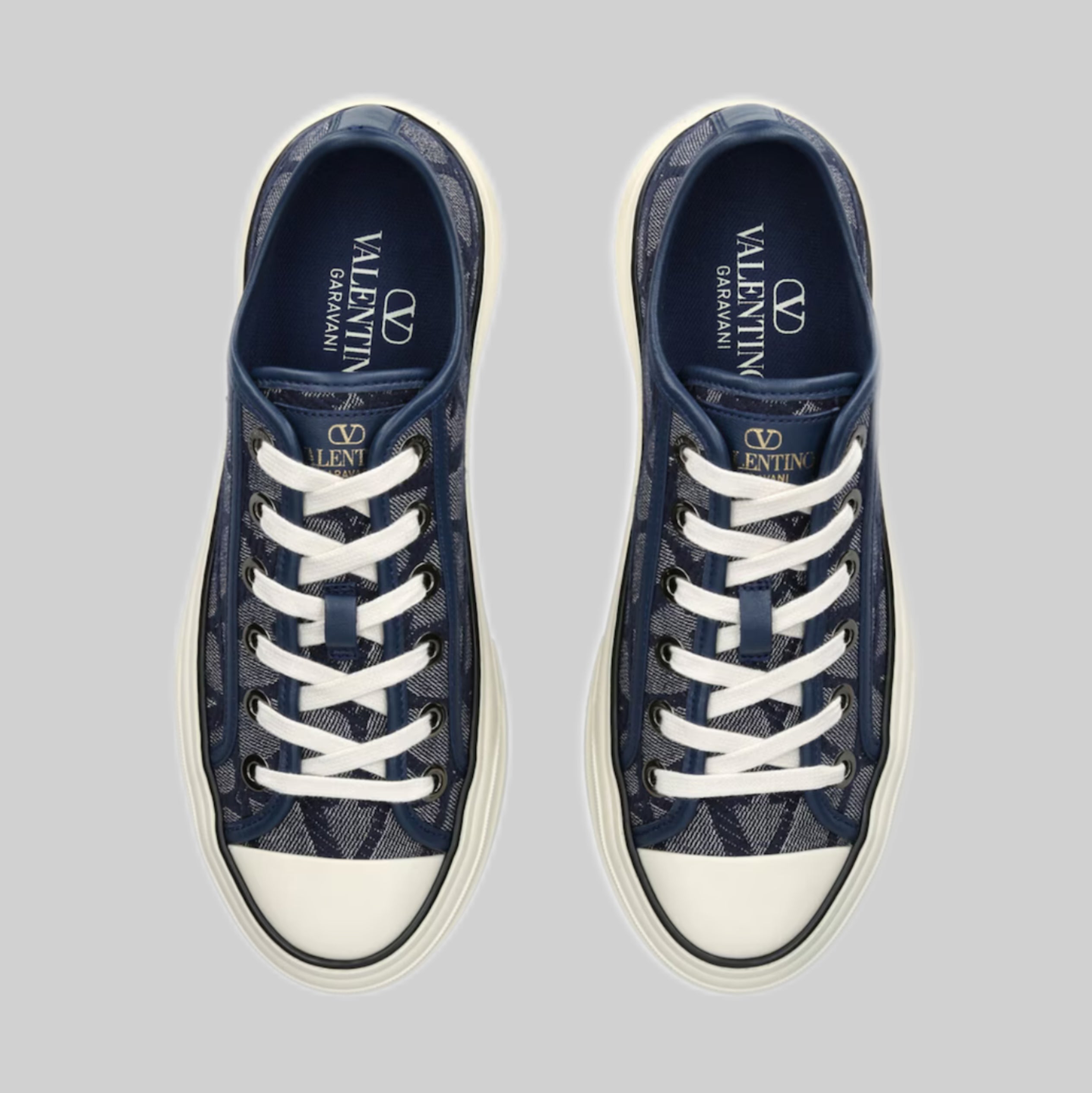 VALENTINO GARAVANI DENIM TOILE ICONOGRAPH SNEAKERS