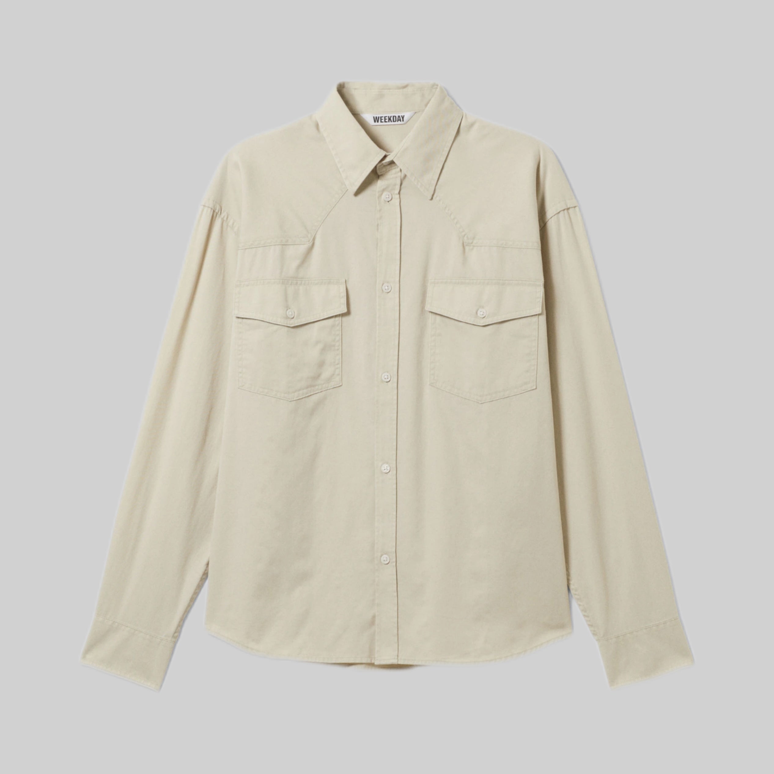 Loose-Fit Cotton Twill Long-Sleeved Shirt
