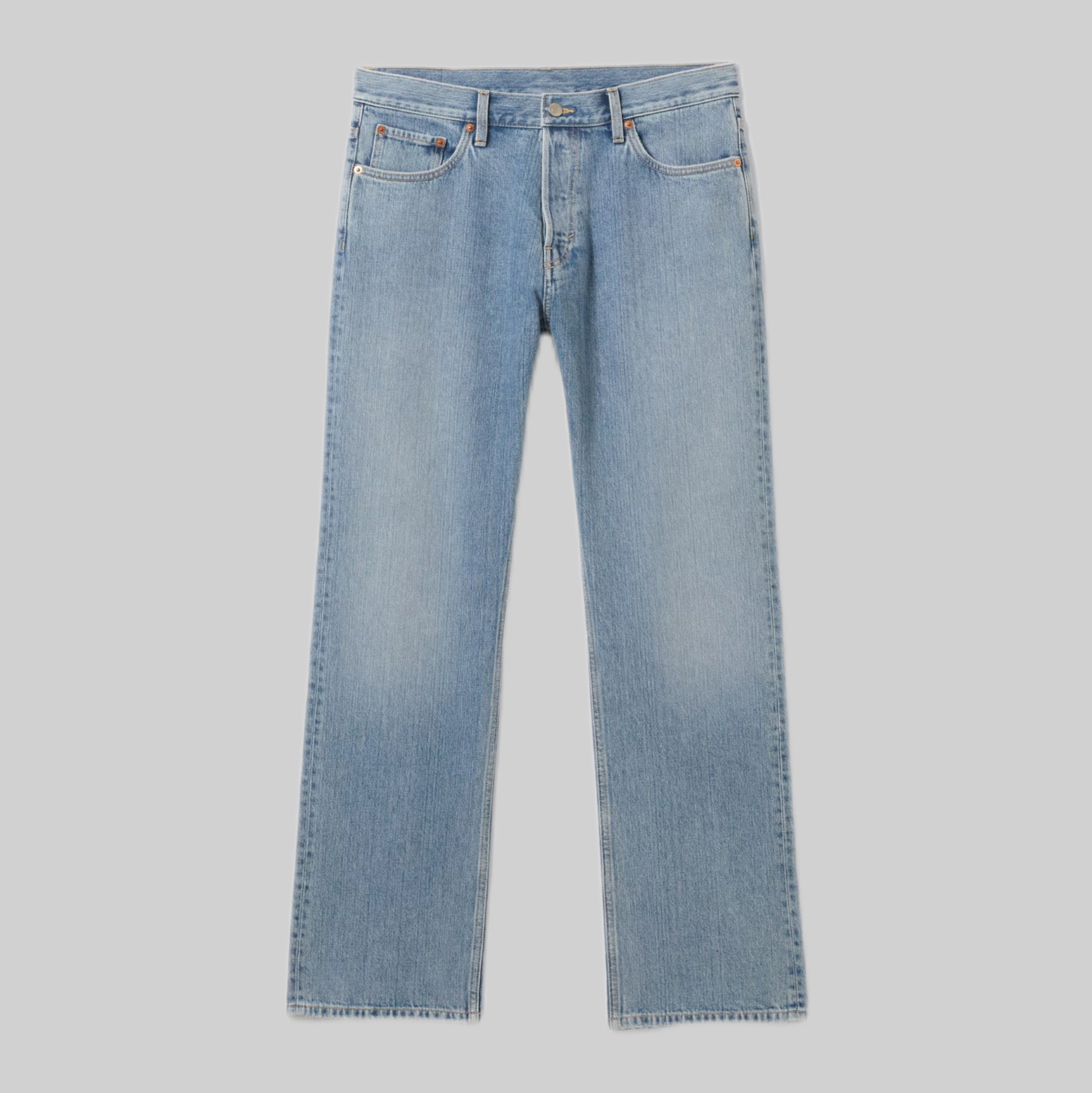 Meteor Low Rise Relaxed Straight Leg Jeans – Heavy Cotton Denim