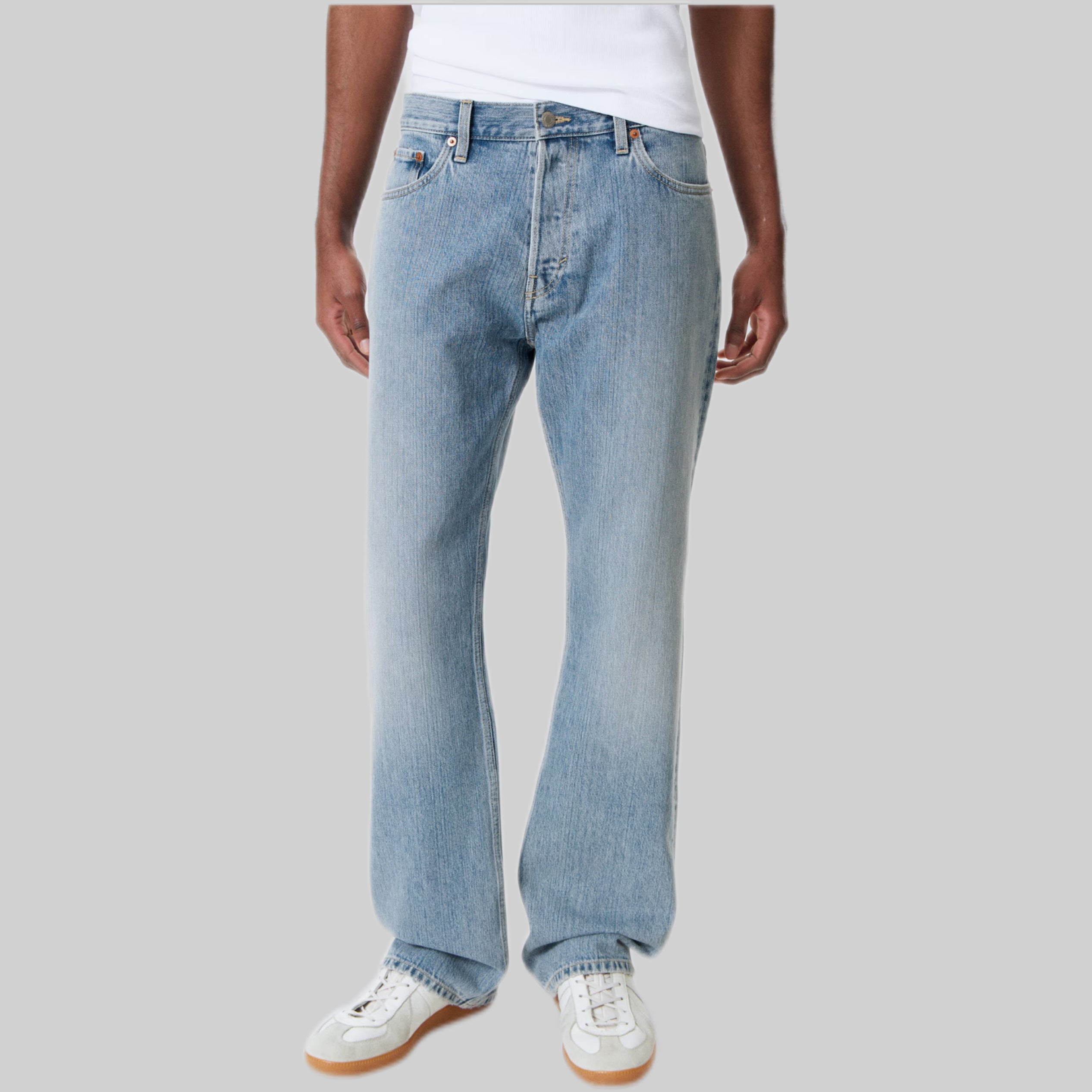 Meteor Low Rise Relaxed Straight Leg Jeans – Heavy Cotton Denim