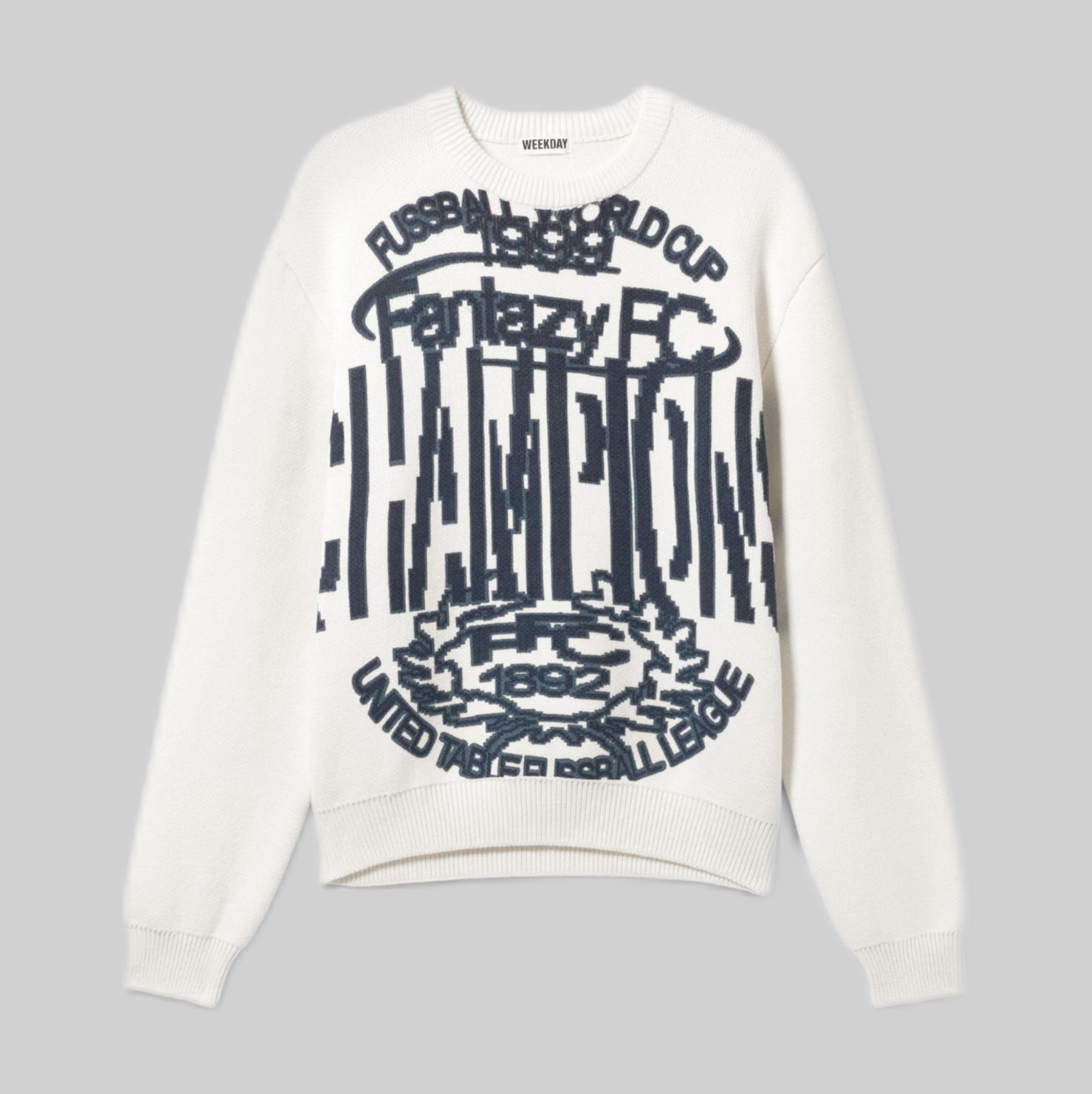 Regular Jacquard Knitted Graphic Sweater