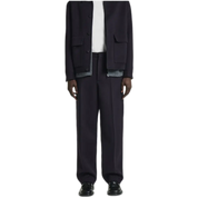 Relaxed Double-Faced Wool Trousers – Wide-Leg Tailored Comfort
