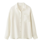 Almada Finn Crepe Shirt – Relaxed Fit in Cream