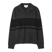 Striped Double-Faced Knitted Polo Shirt