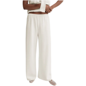 Almada Bea Crepe Pants – High-Rise Wide-Leg in Cream