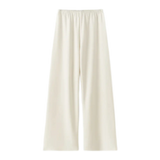 Almada Bea Crepe Pants – High-Rise Wide-Leg in Cream