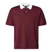 Sun Polo Sweater in Bordeaux – Refined Wool Knitwear