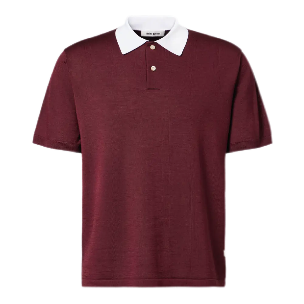 Sun Polo Sweater in Bordeaux – Refined Wool Knitwear
