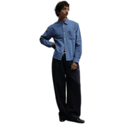 Blue Stripe Shirt – Tailored Fit with Chest Pocket