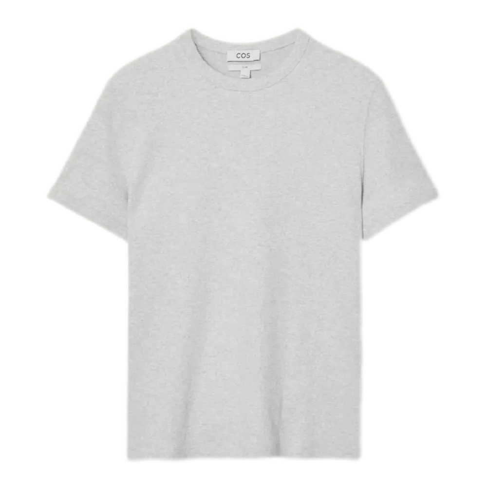 Skinny Ribbed T-Shirt – Slim Fit, Organic Cotton Blend
