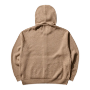 Hooded Zip Sweater – Camel Merino Wool Blend
