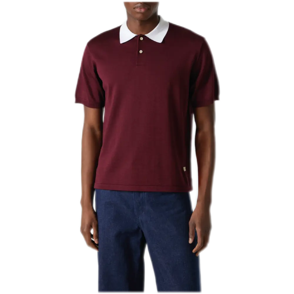 Sun Polo Sweater in Bordeaux – Refined Wool Knitwear