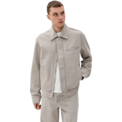 Miller Jacket – Twill Cotton Zip Jacket in Black
