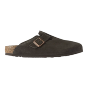 Boston Suede Clogs - Dark Brown