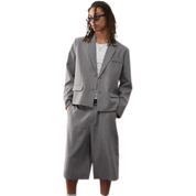 COLLUSION Pinstripe Blazer – Stone, Boxy Fit & ASOS Exclusive