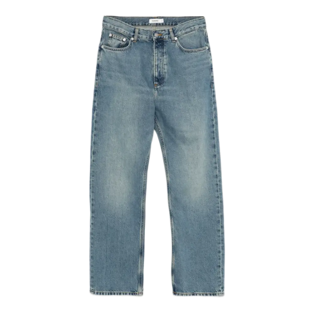 SANDRO Logo-Patch Jeans in Cerulean Blue – Five-Pocket Style with ...