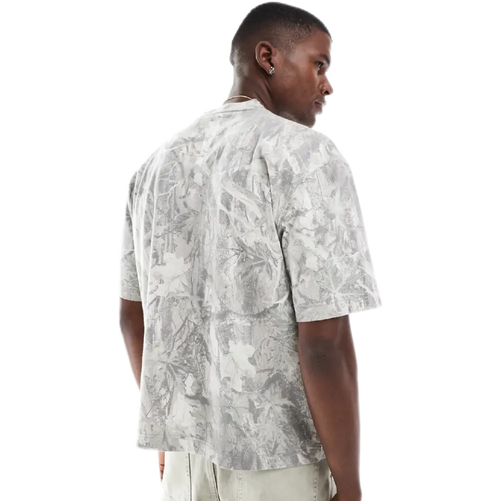 Cream Camo Stretch T-Shirt – Relaxed Fit