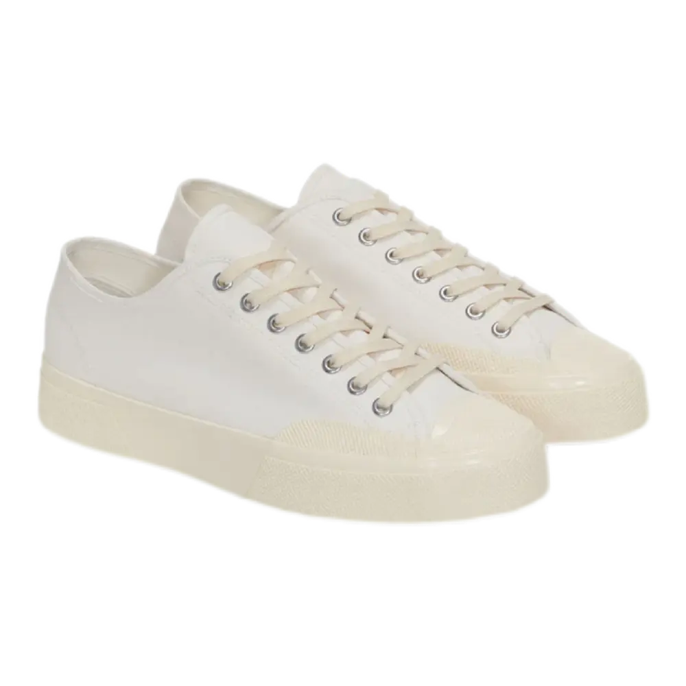 2432 Works Low Sneakers – White Canvas Unisex Shoe