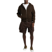 Ribbed Wool Zip-Up Hoodie