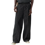 Striped Loose Cotton Pajama Trousers – Relaxed Fit