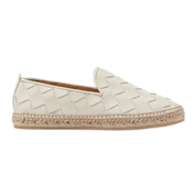 Martina Espadrilles – Off White Intrecciata Leather Slip-Ons