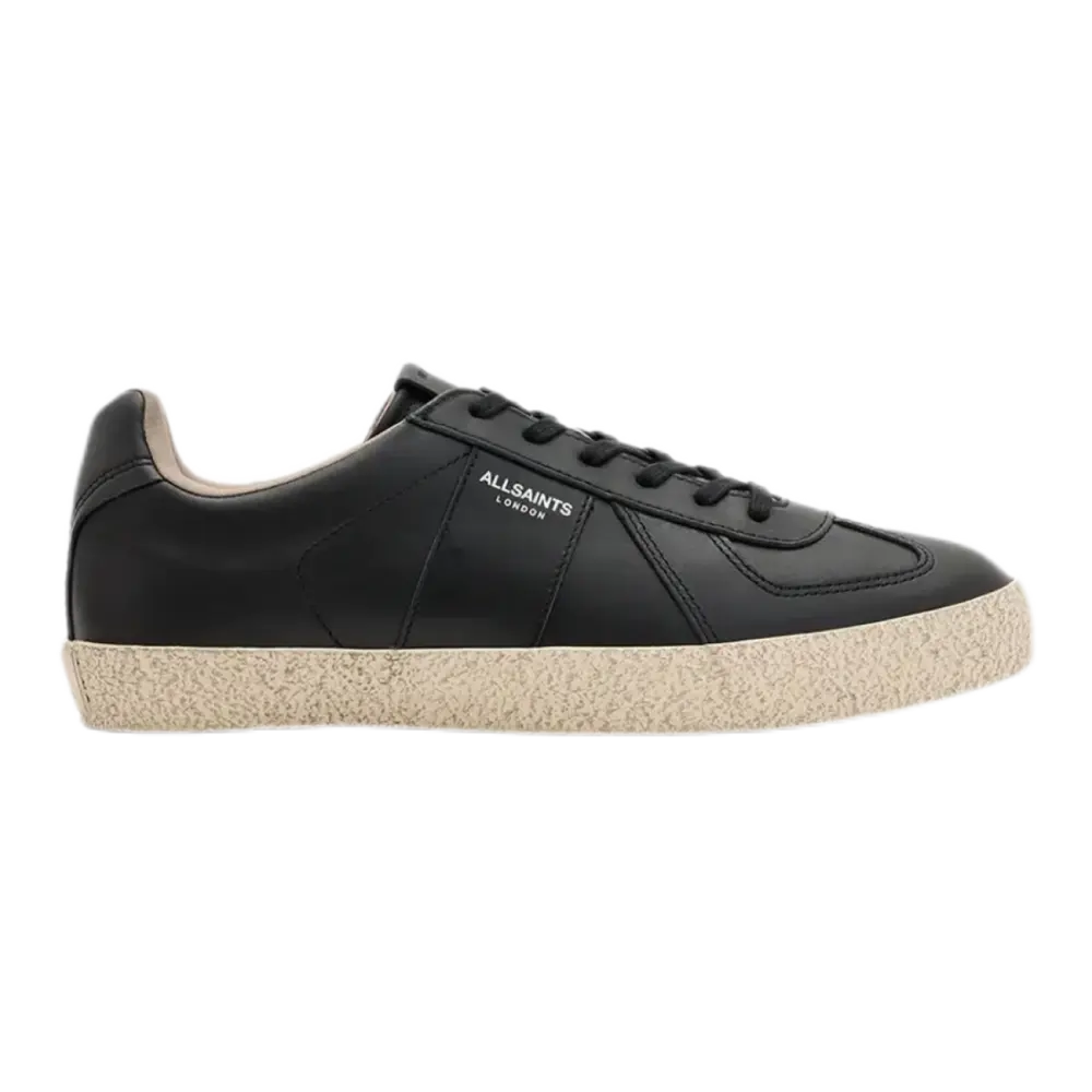 Jaimee Black Leather Low-Top Sneakers