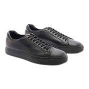 Ugo Sneakers – Intense Black Deerskin Leather Low-Tops