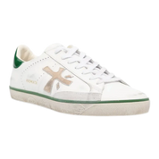Low-Top Sneakers – Distressed White Leather Trainers