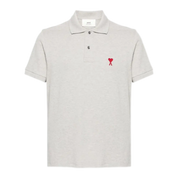 De Coeur Cotton Polo Shirt - Light Grey, Organic Cotton