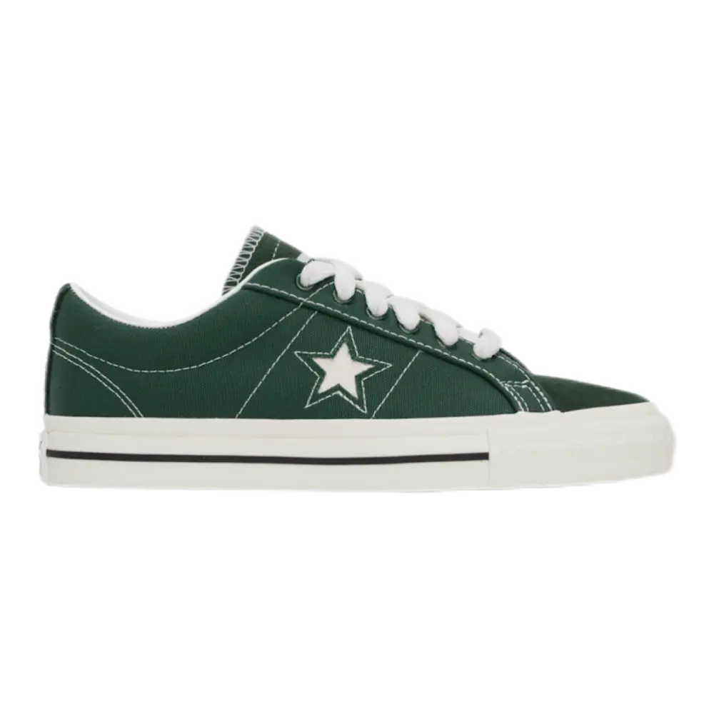 One Star Pro Low Top Sneakers – Green Canvas & Suede