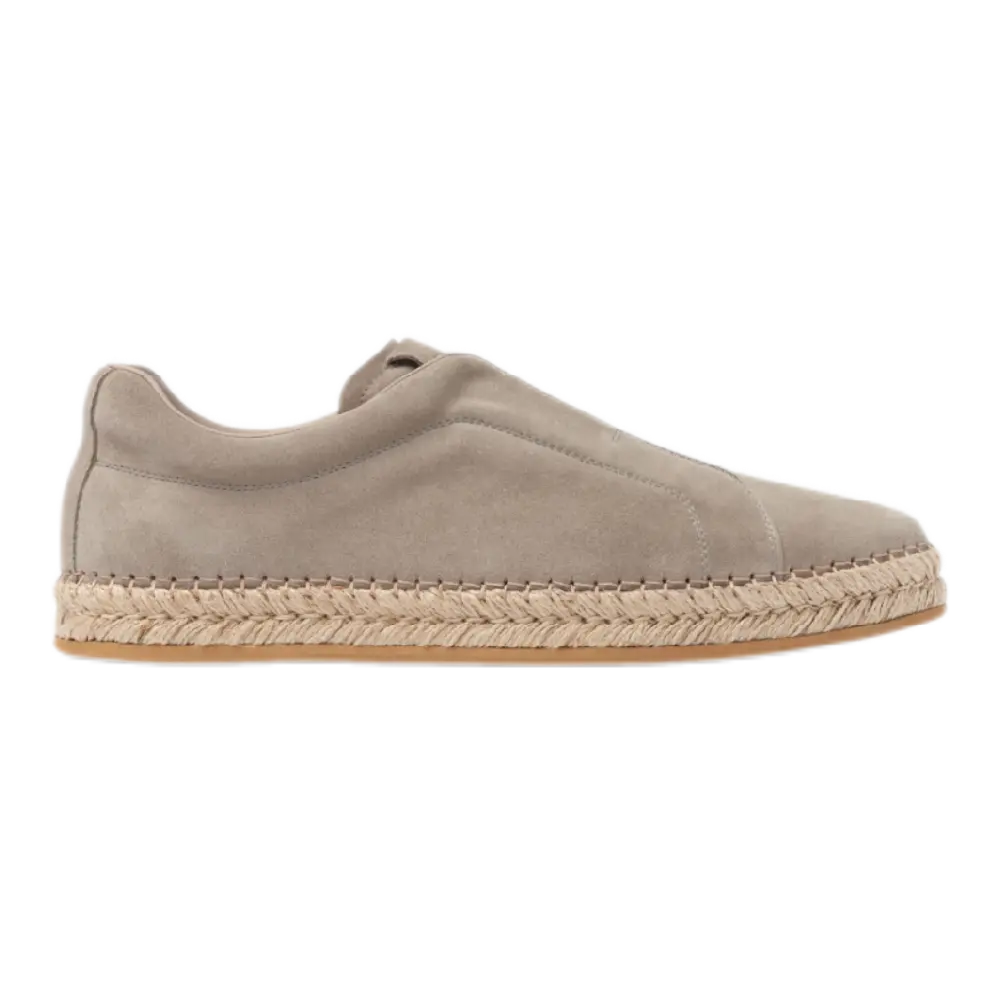 Thiago Grey Suede Espadrille Sneakers – Handcrafted