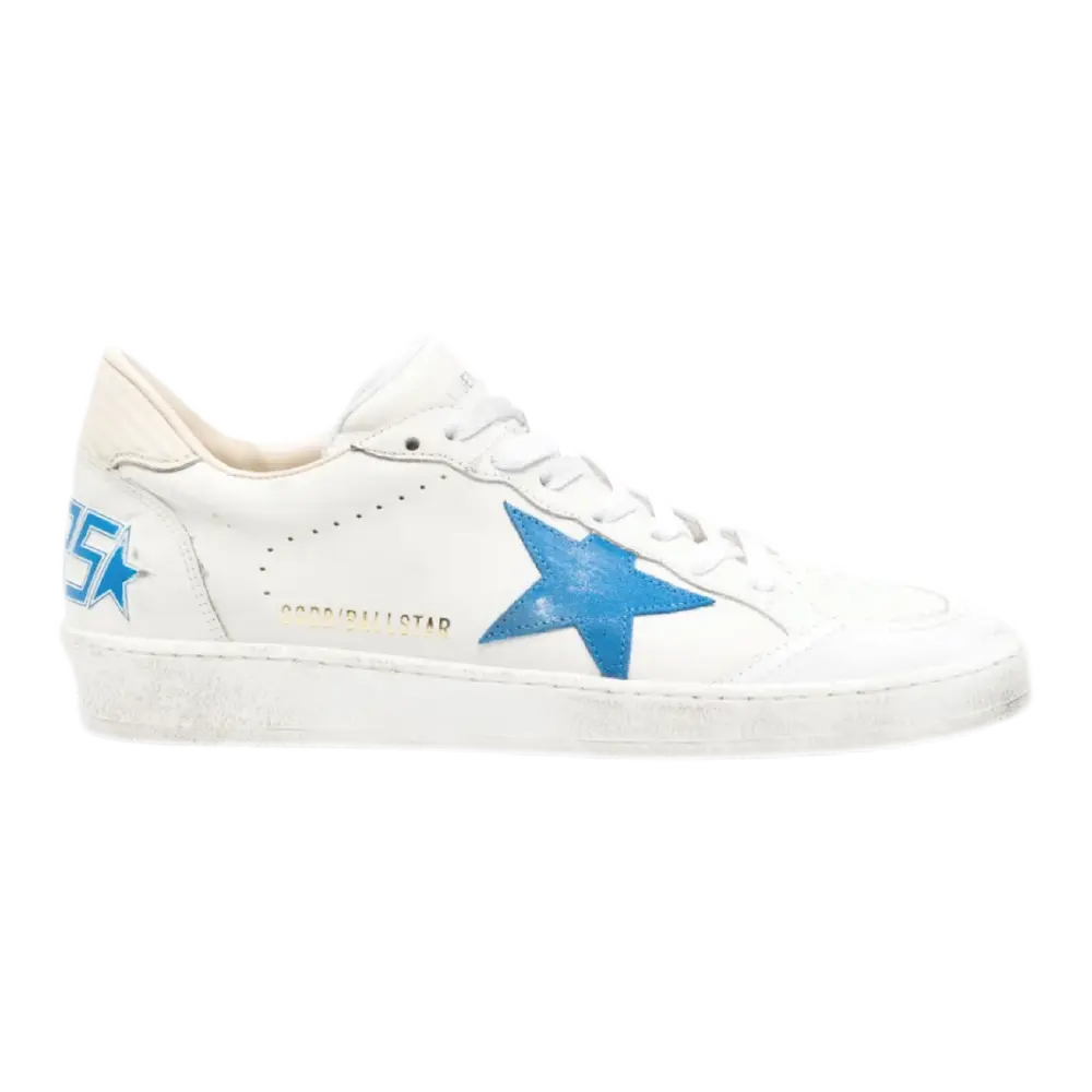 Ballstar Sneakers – White Leather Retro Style