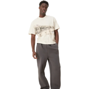 Short Sleeve Back Print Graphic T-Shirt in Beige