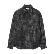 REGULAR HOUNDSTOOTH BOUCLÉ OVERSHIRT - Black / Houndstooth