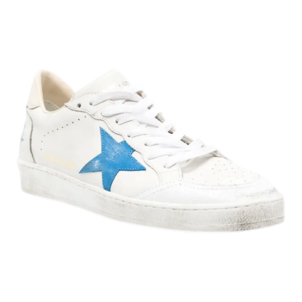 Ballstar Sneakers – White Leather Retro Style
