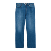 Loose-Fit Straight-Leg Jeans – Medium Blue