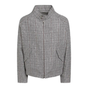 Prince of Wales Checked Linen Jacket