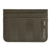 Midi Card Holder – Black Olive Leather Wallet