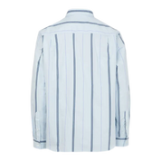 Relaxed Shirt – Striped Cotton Blend in Blue