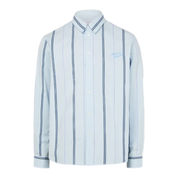 Relaxed Shirt – Striped Cotton Blend in Blue