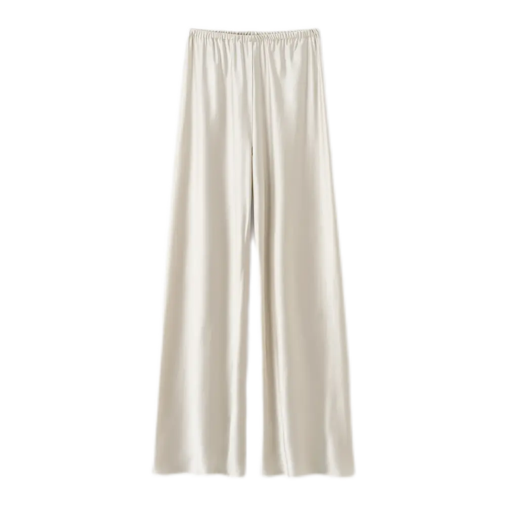 Bias Satin Pants Pearl