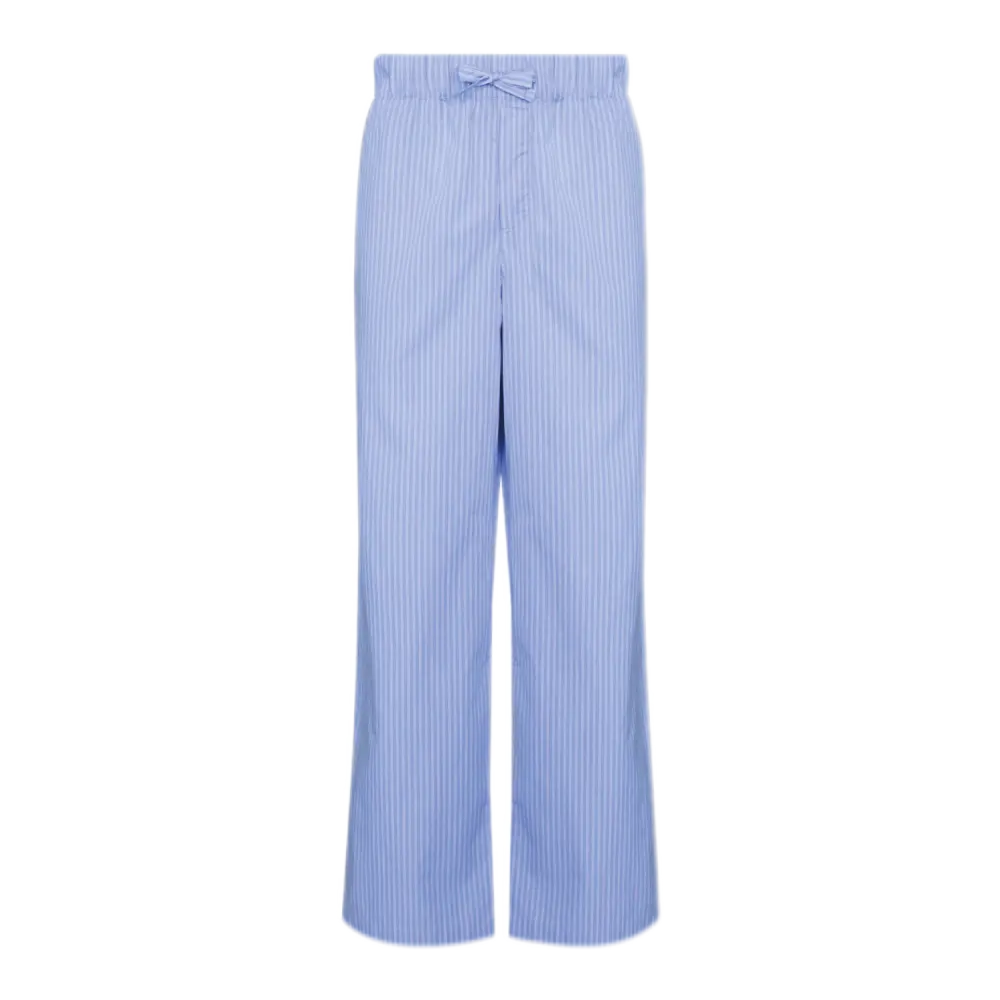 Striped Organic Cotton Pajama Bottoms – Blue/White