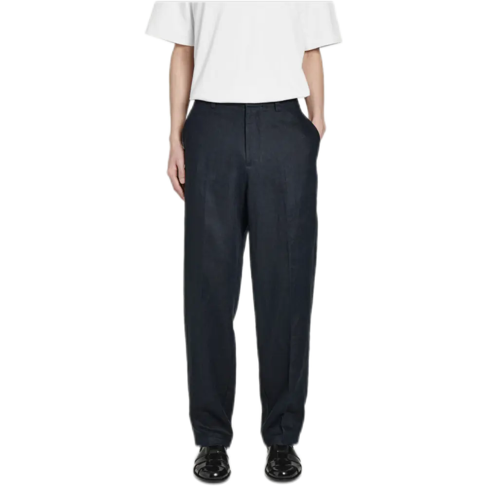 Relaxed Linen Tapered Trousers