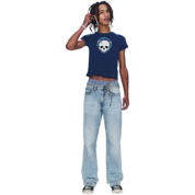 Low Waist Regular Straight Jeans