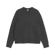 Heavy Knit Wool Jumpe - Black Melange